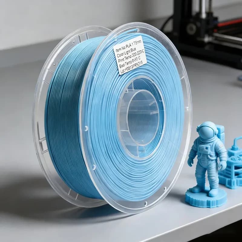 PLA 3D Printer Filament 1.75mm 1KG Light Blue | High Toughness | Smooth Printing | Low Warping 7.14