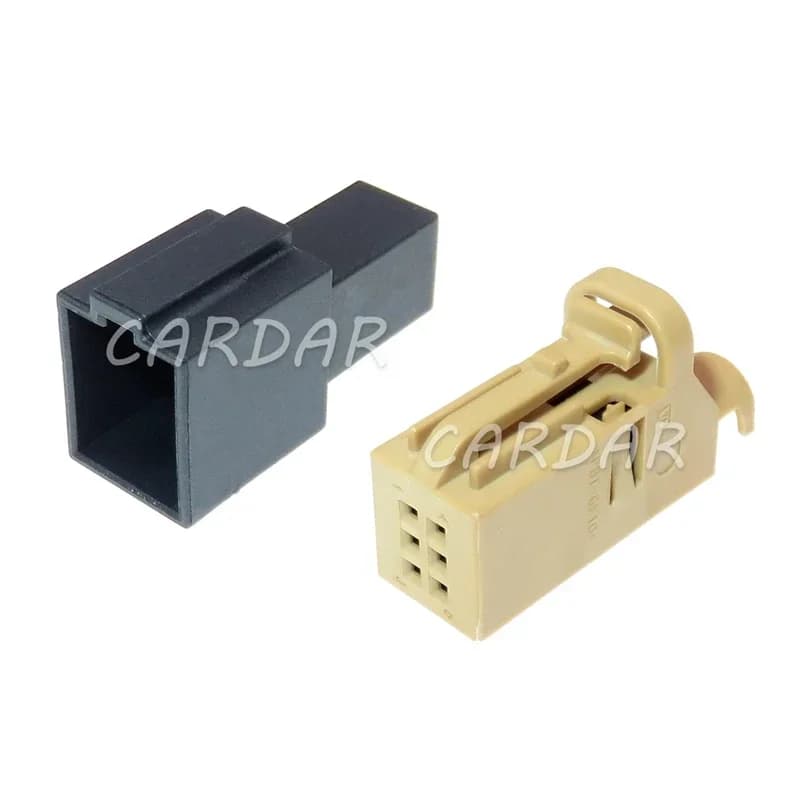 1 Set 6 Pin 0.6 Series Brown Automotive Tire Pressure Alarm Cable Harness Socket AC Assembly 1534121-2 4D0971636A