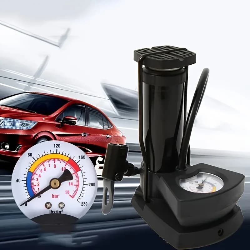 1 pompa ad aria portatile ad alta pressione, pompa ad aria per auto, biciclette e motociclette, pompa ad aria manuale