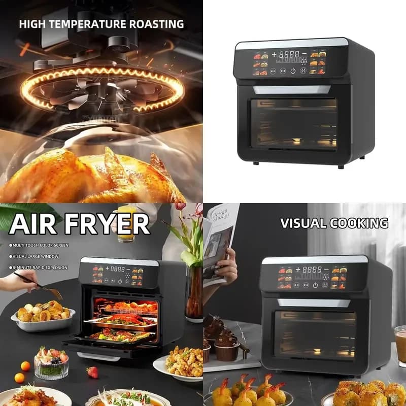 Intelligent Olla Freidora De Aire Touchscreen Electric Air Fryer with Visual Window for All Models