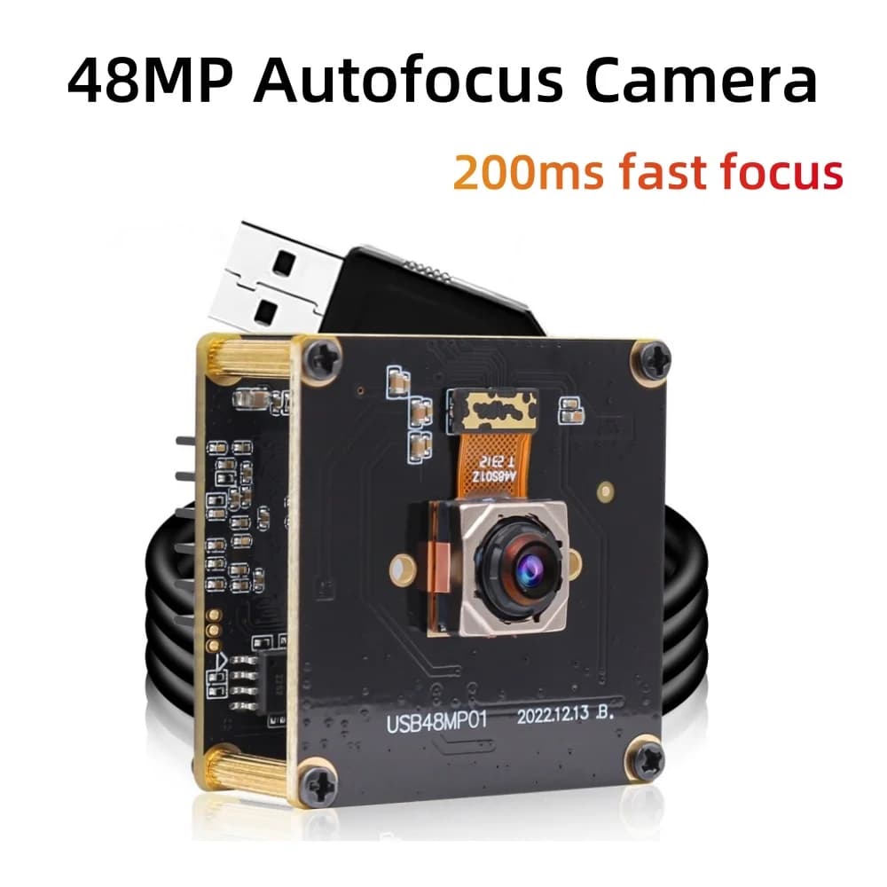 SVPRO 48MP Fast Automatic Focus 200ms USB Camera Module 4K 1080P 30fps Industrial Webcam Card Driver UVC Caemra for Raspberry Pi