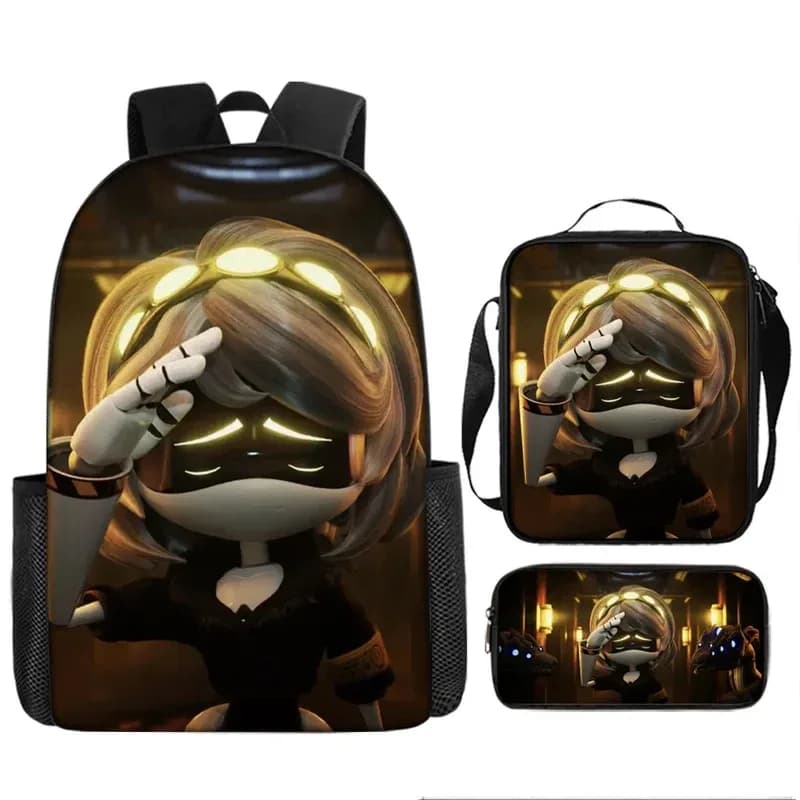 25COSCartoon Murder Drone Zaino Zaino Borsa per il pranzo Astuccio Set regalo per bambini Studenti