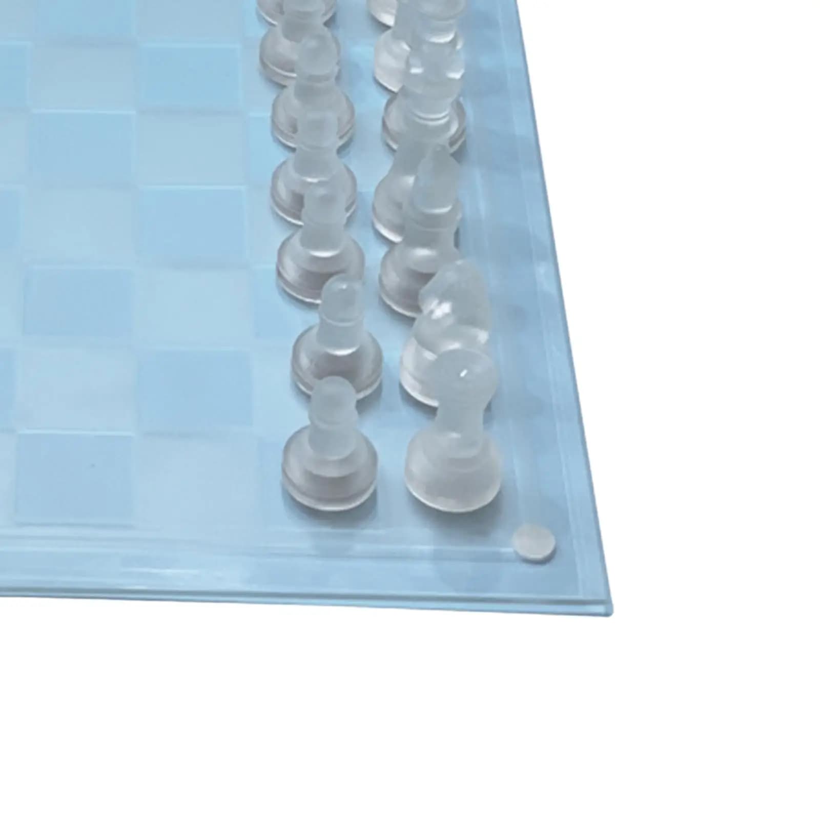 Gioco di Scacchi in Vetro con Scacchiera Decorativa da Tavolo, Set di Scacchi in Cristallo per Adulti, Regalo per Interazione, Festival, Tempo Libero e Riunioni