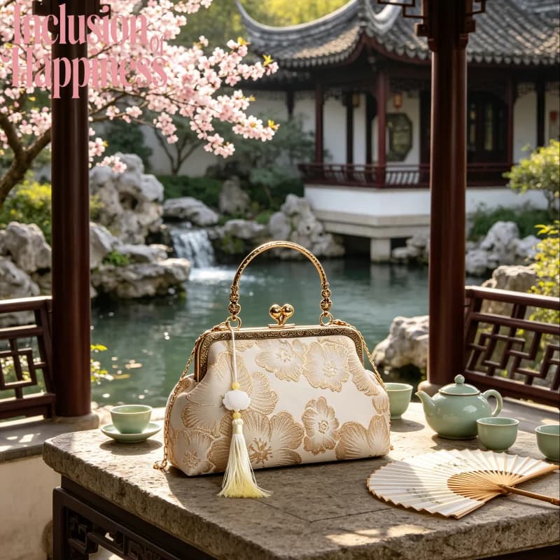 Chinese Style Embroidered Shoulder Bag Elegant Handbag Retro Small Square Bag Wedding Party Luxury Designer Women Clutch
