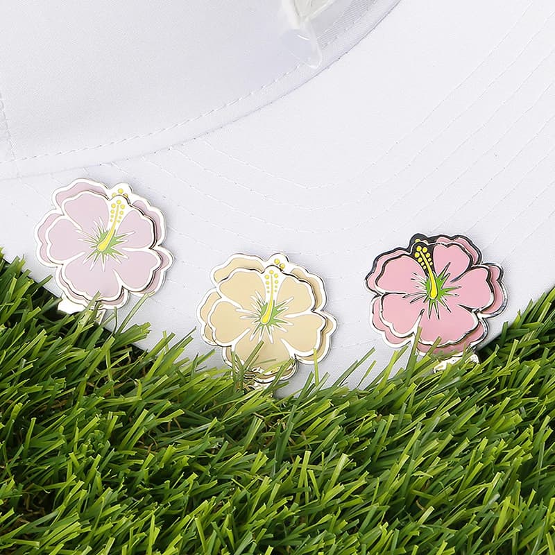 Clip per Cappello da Golf con Magnete, Marcatore a Forma di Fiocco/Petalolo, Indicatore di Posizione della Palla da Golf Rimovibile, Accessori per Golf