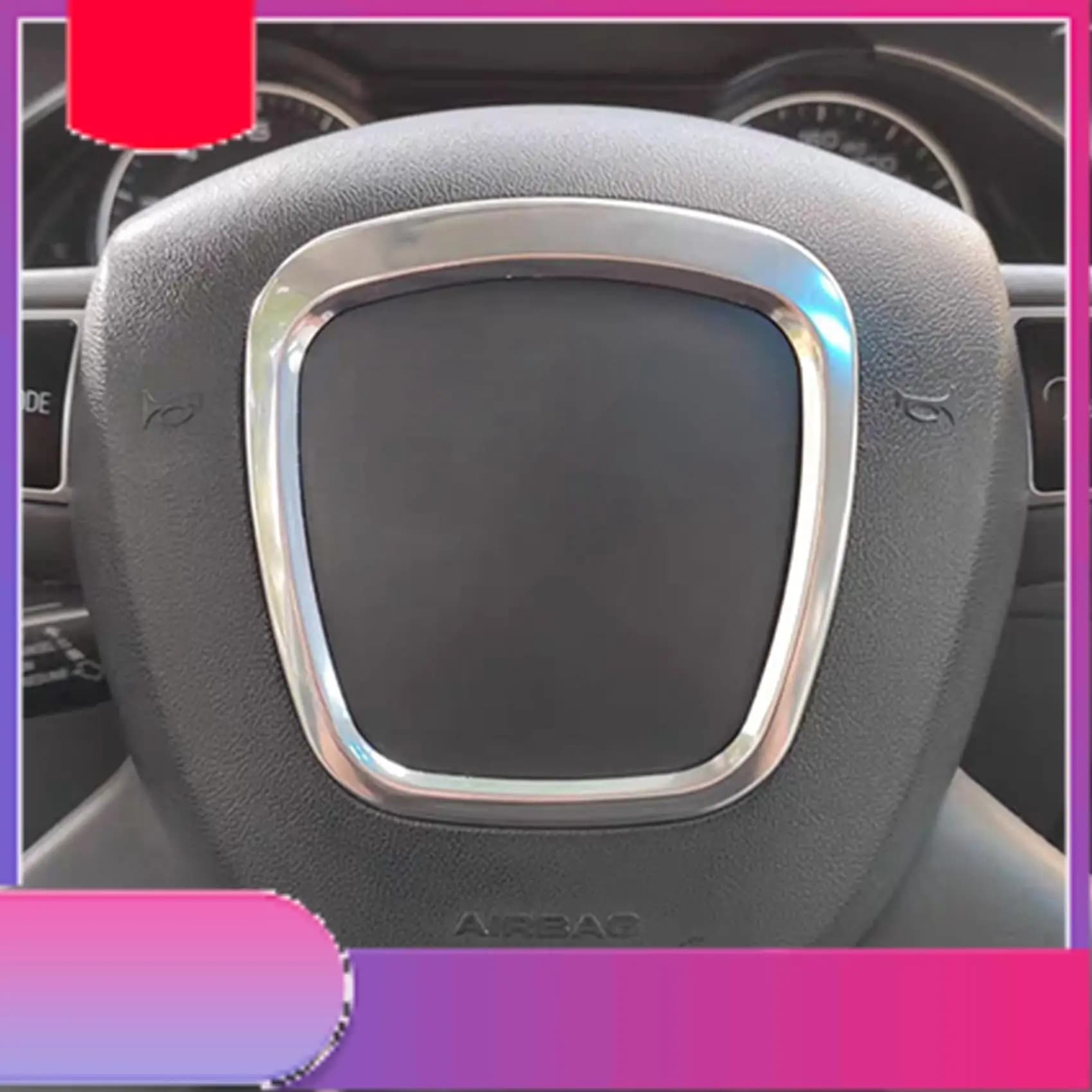 Auto Chrome Flyer Trim Cover Emblem Distinctive Frame Paillettes Centering Wall decal Per-A3 A4 B6 B7 A5 A6 C6 Q7 Q5-Y79A
