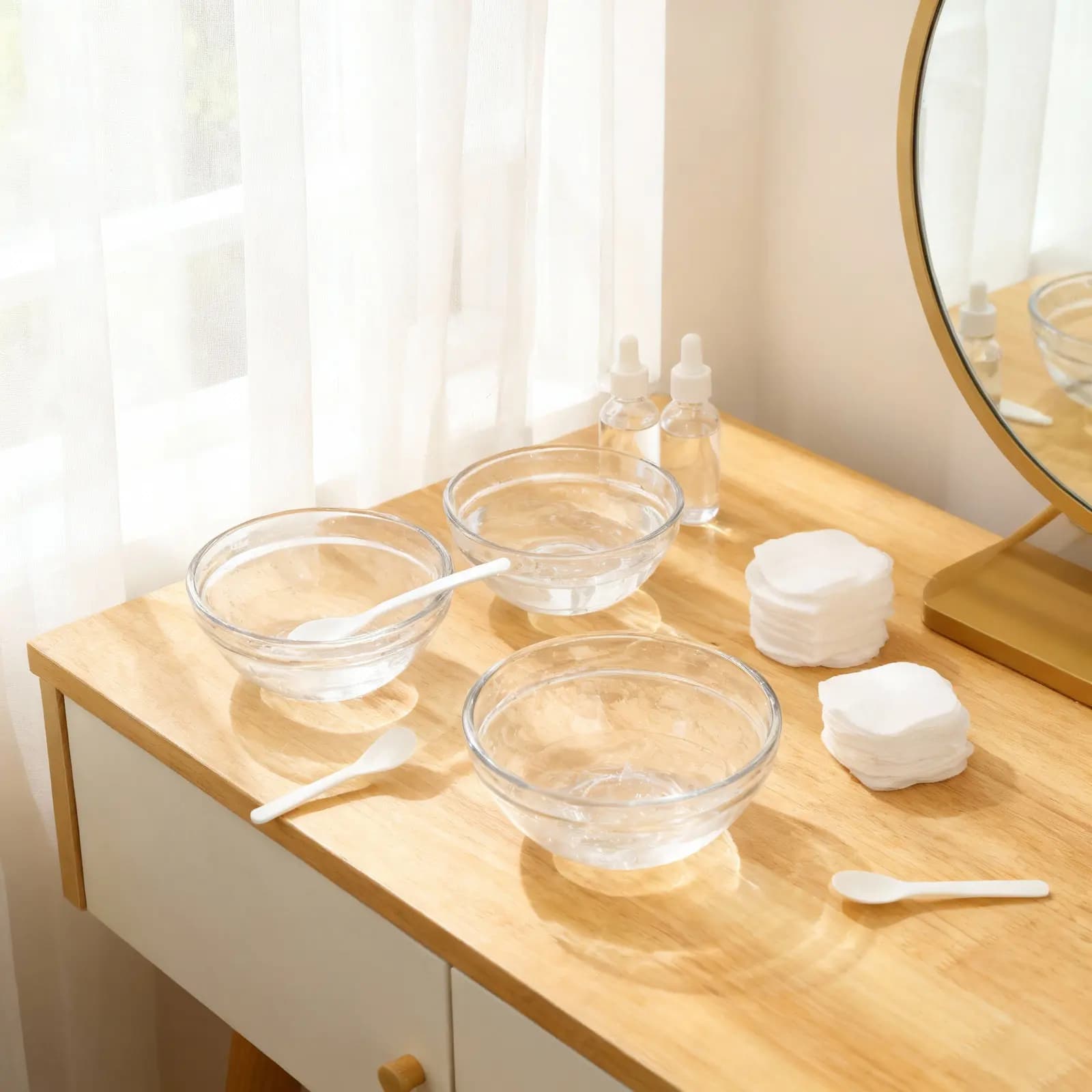 Set di 1 Ciotola in Vetro per Miscelare Maschere Facciali, Strumento di Bellezza per Oli Essenziali, Ciotola per Miscelazione Fai-da-Te per Salone e Spa
