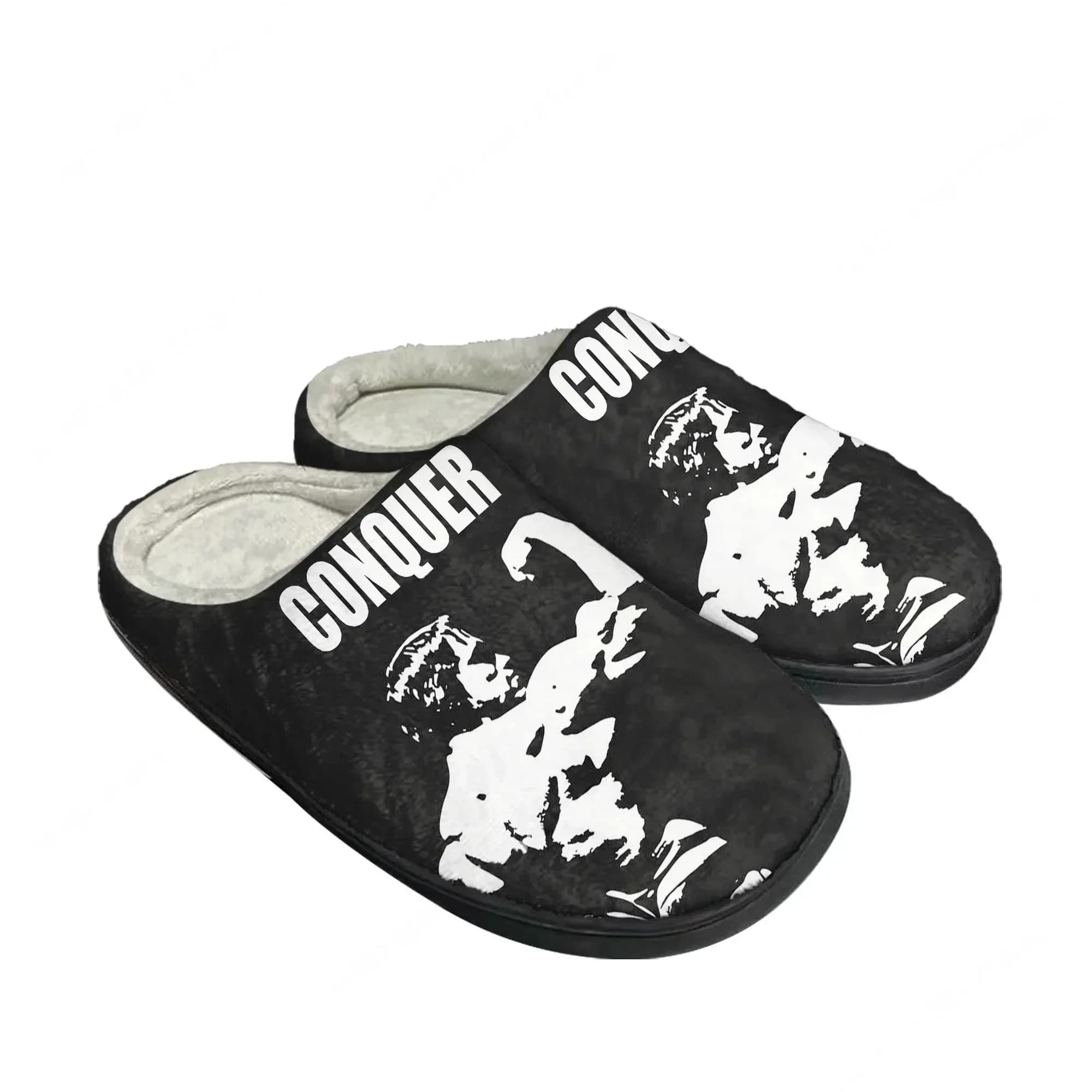 Arnold Schwarzenegger Bodybuilder Home Cotton Slippers Men Women Plush Bedroom Casual Keep Warm Shoes Thermal Indoor Custom Shoe