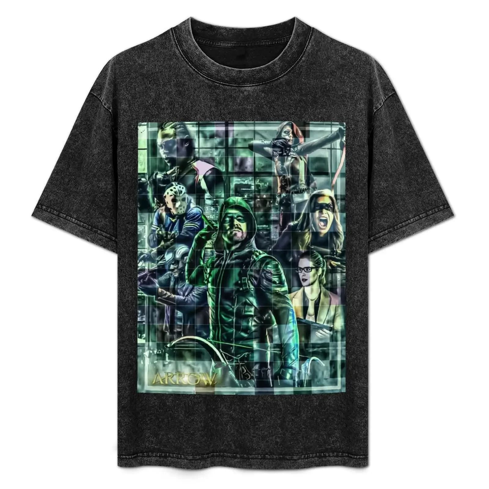 T-shirt Arrow con stampa artistica di tendenza