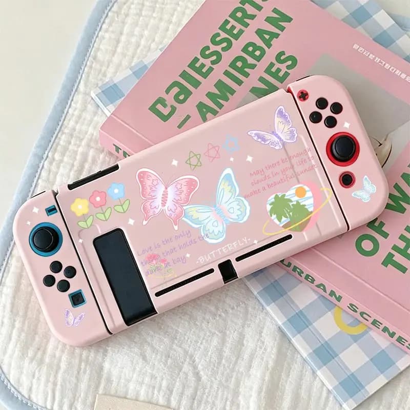 Ultra-slim Shock-absorbing Case TPU Split Protective Case for Nintendo Switch NS Game Console Anti-Scratch Shell Protector