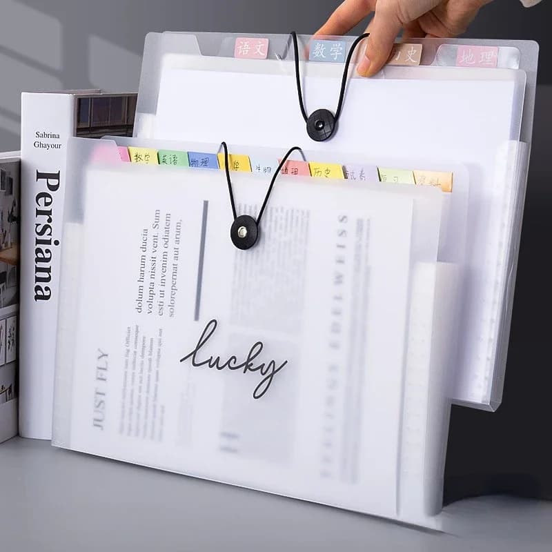 A4 Multigrid File Document Pouch Cartella Holder Organizer Planner Organ Bag Cartella Materiale Archiviazione di fatture Accessori per ufficio