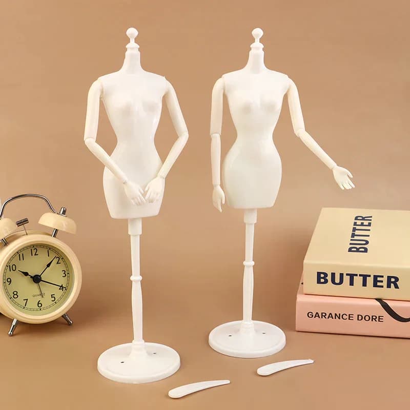 Supporto per manichino da sposa Modello umanoide Giocattolo Abito per bambola Display Forma 1:6 Manichino per bambola Appendiabiti Supporto per gonna per bambola per casa delle bambole