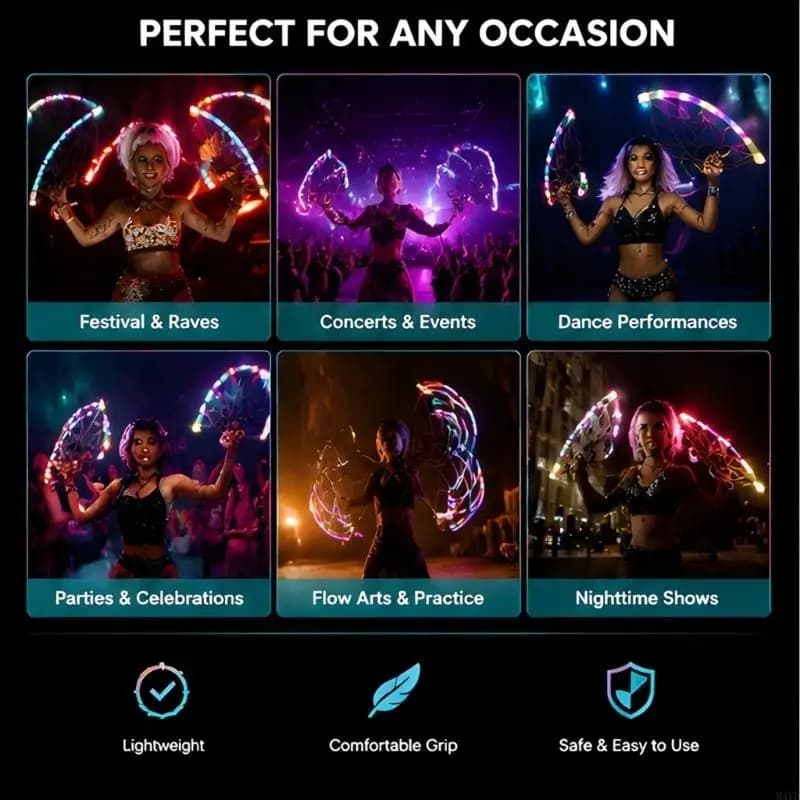 Colorful LED Light Fan Having Various Lighting Effects For Home Decoration And Party Presentation M4YD
