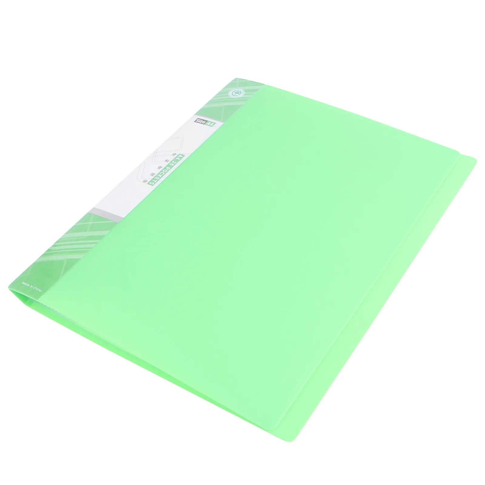 20 Pages A4 Plastic Folder for School Office Work Teaching Homework Projects Presentations Archiving Filing Storage Organizer