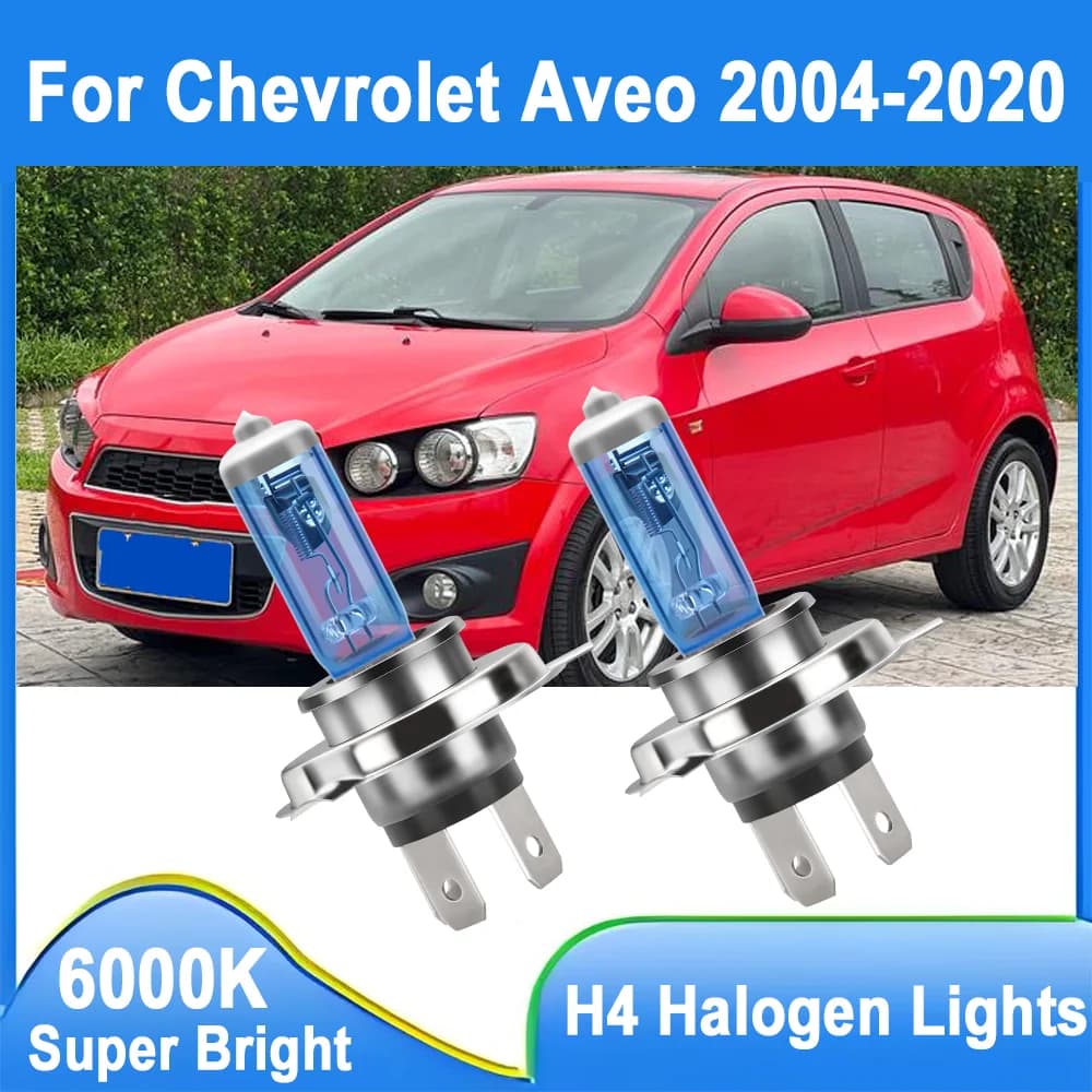 2PCS Faro Alogeno 12000LM Super Luminoso Auto Fari 12V 6000K Bianco Per Chevrolet Aveo 2004 -2020 2005 2006 2007 2008