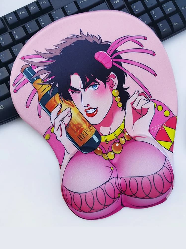 Jojo Mouse Pad protezione per il polso accessori da gioco in Silicone poggiapolsi tappetino per Mouse Gamer tappetino da scrivania per Laptop Home Office Setup Desk Pad