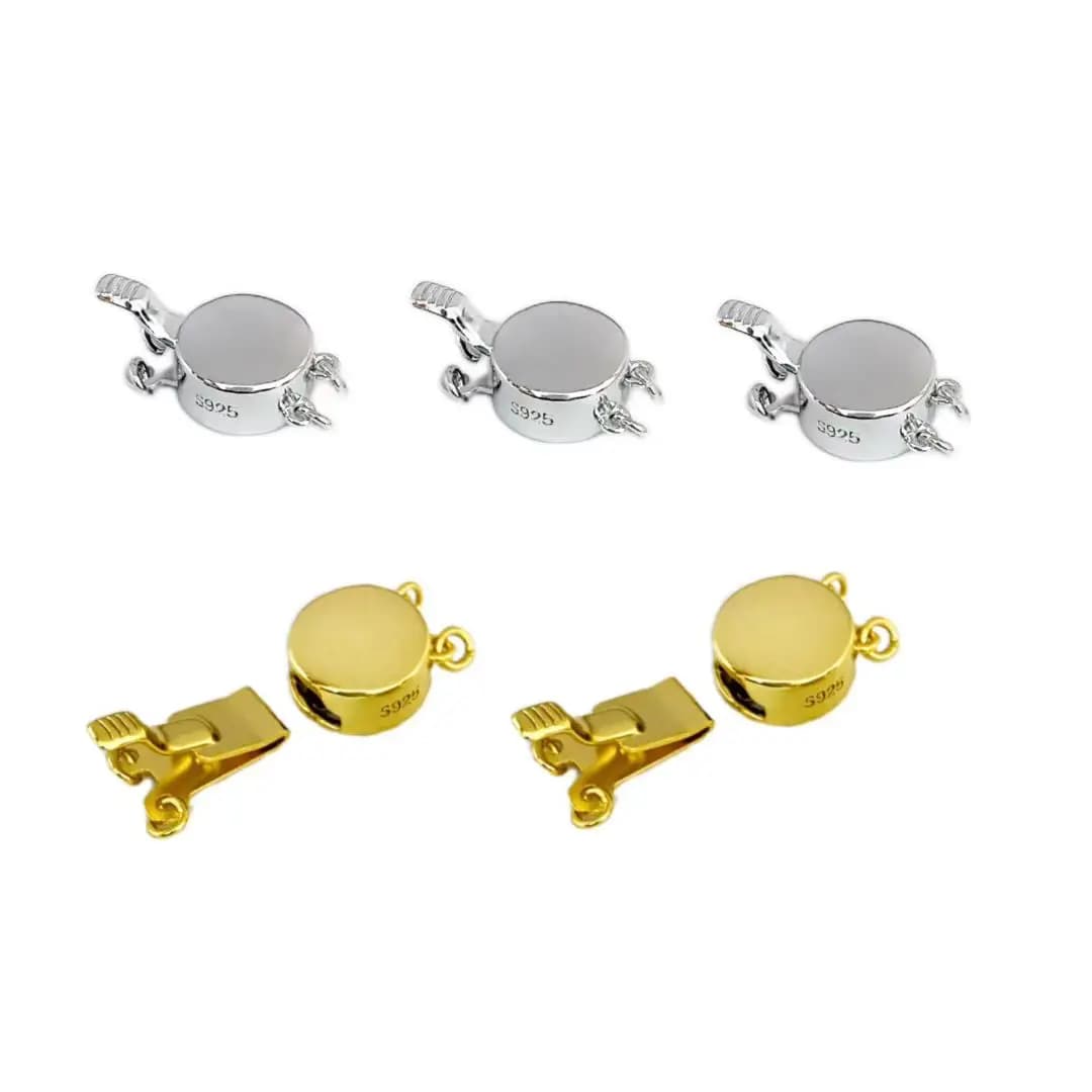 Accessori all'ingrosso del gancio di chiusura del braccialetto della collana del pendente dell'argento sterlina di DIY 925 per le perle di 4-10mm 5 pz/lotto