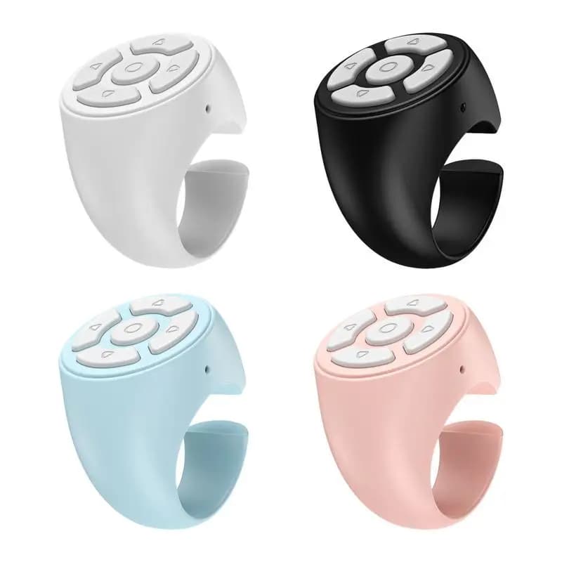 Telecomando da dito Anello di scorrimento Telecomando per telefono cellulare Video Telecomando Selfie Stick Fotocamera Compatibile con Bluetooth