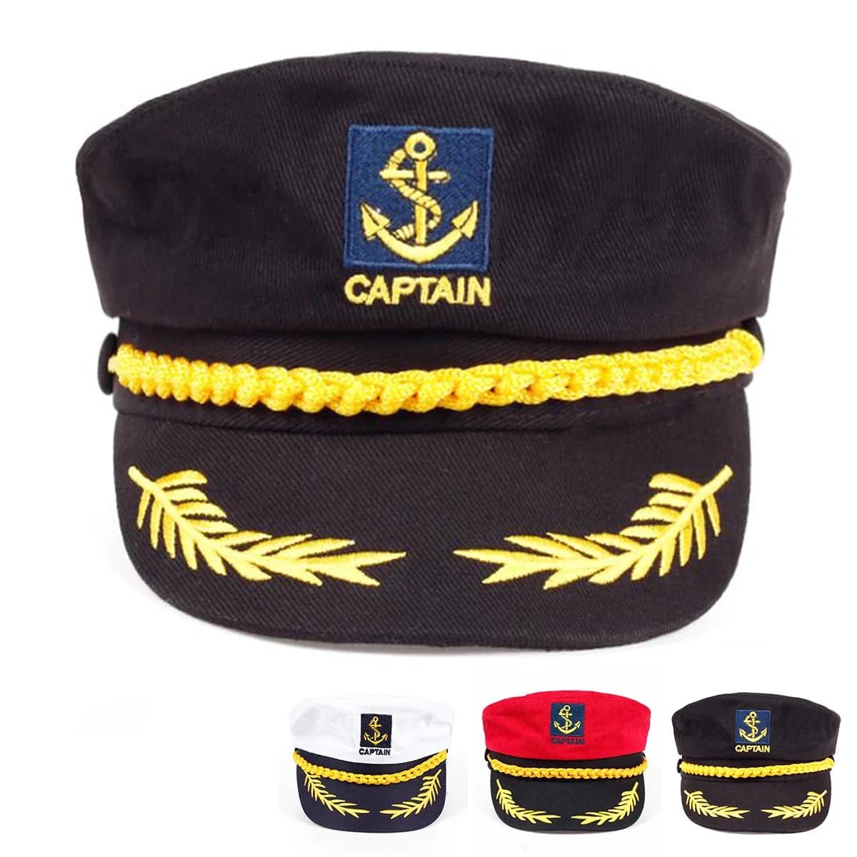 Unisex Pirate Hat with Embroidery in Gancio, Berretto by Marinaio Primaverile and Autumn, Military Captain Hats for Men and Women