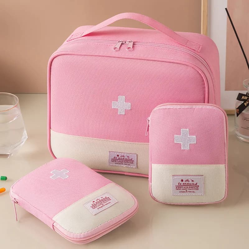Borsa portaoggetti portatile per medicinali Kit di pronto soccorso di emergenza da campeggio Organizzatore Sopravvivenza per la casa Custodia per pillole da viaggio all'aperto Confezione per insulina