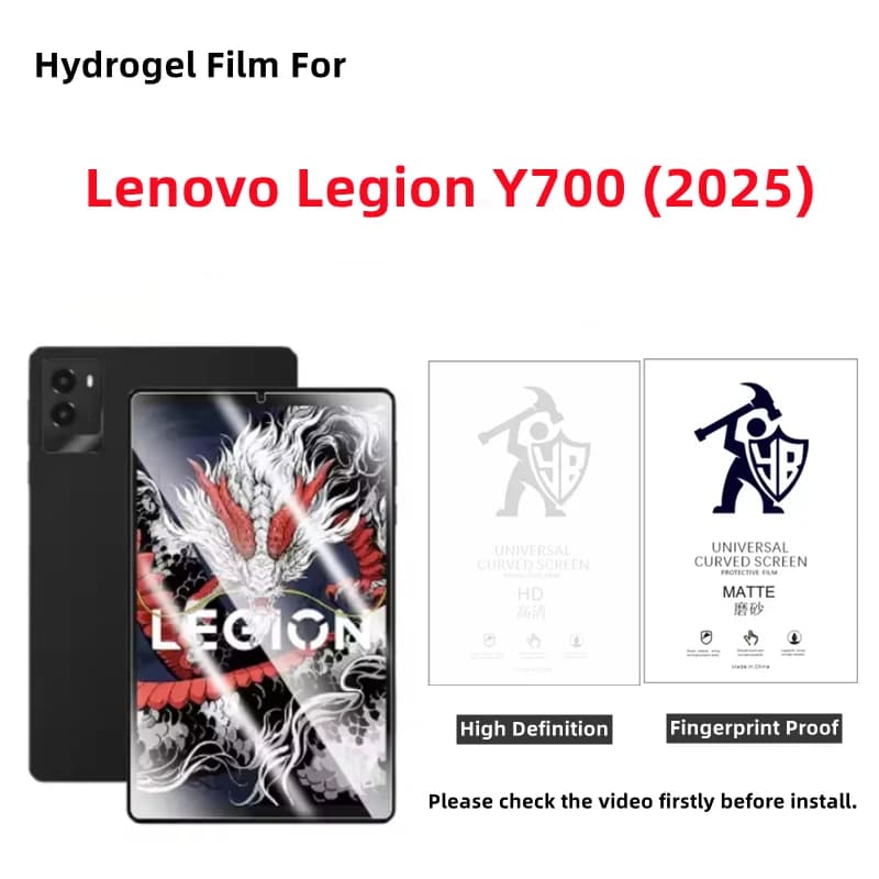 Pellicola idrogel per tablet HD da 2 pezzi per Lenovo Legion Y700 (2025) protezione schermo opaca per Lenovo Legion Y700 (2025) protezione trasparente