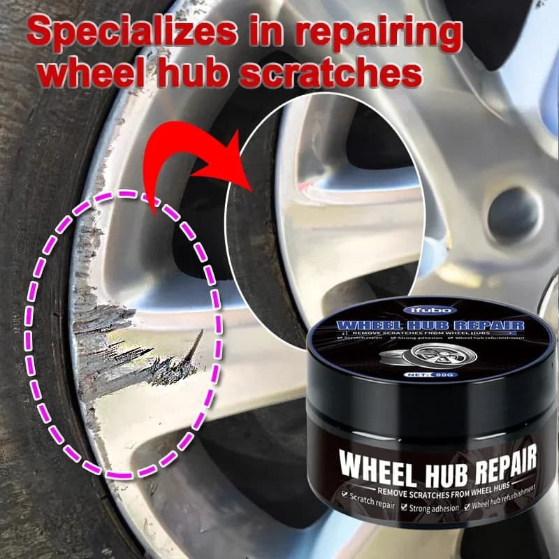 Cera per riparazione graffi mozzo ruota - Rimozione vortice di automobili Riparazione graffi Lucidatura Composto per molatura carrozzeria automatica Cera antigraffio