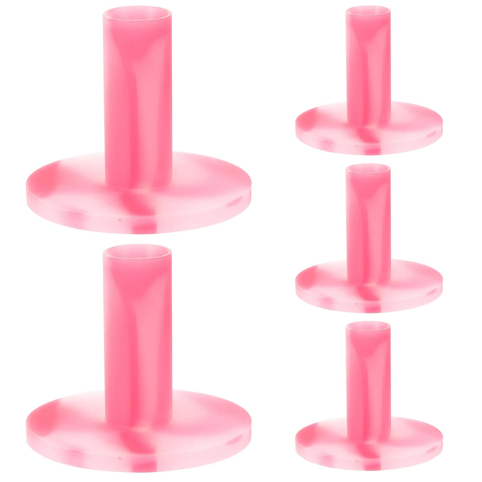 Set di 5 Tee da Golf Professionali in Gomma Flessibile, Supporti per Palline da Golf, Tee per Pratica sul Driving Range, Riduzione dell'Impatto, Lunga Durata