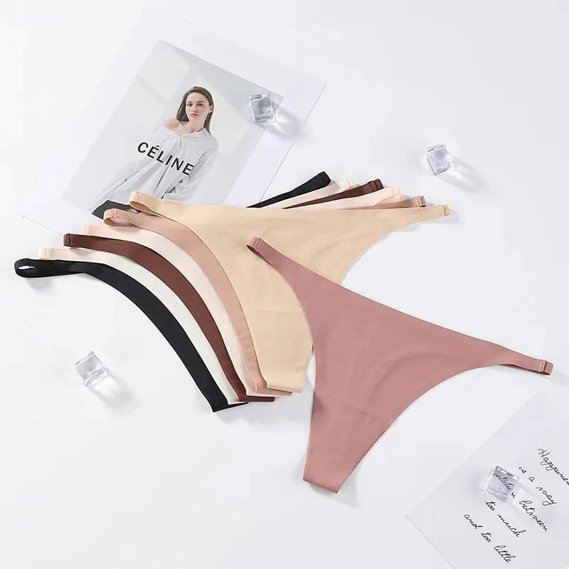 2024 Mutandine senza cuciture Mutandine senza cuciture in seta di ghiaccio per le donne Perizoma morbido e sottile Donna Biancheria intima in raso Mutandine bikini femminili