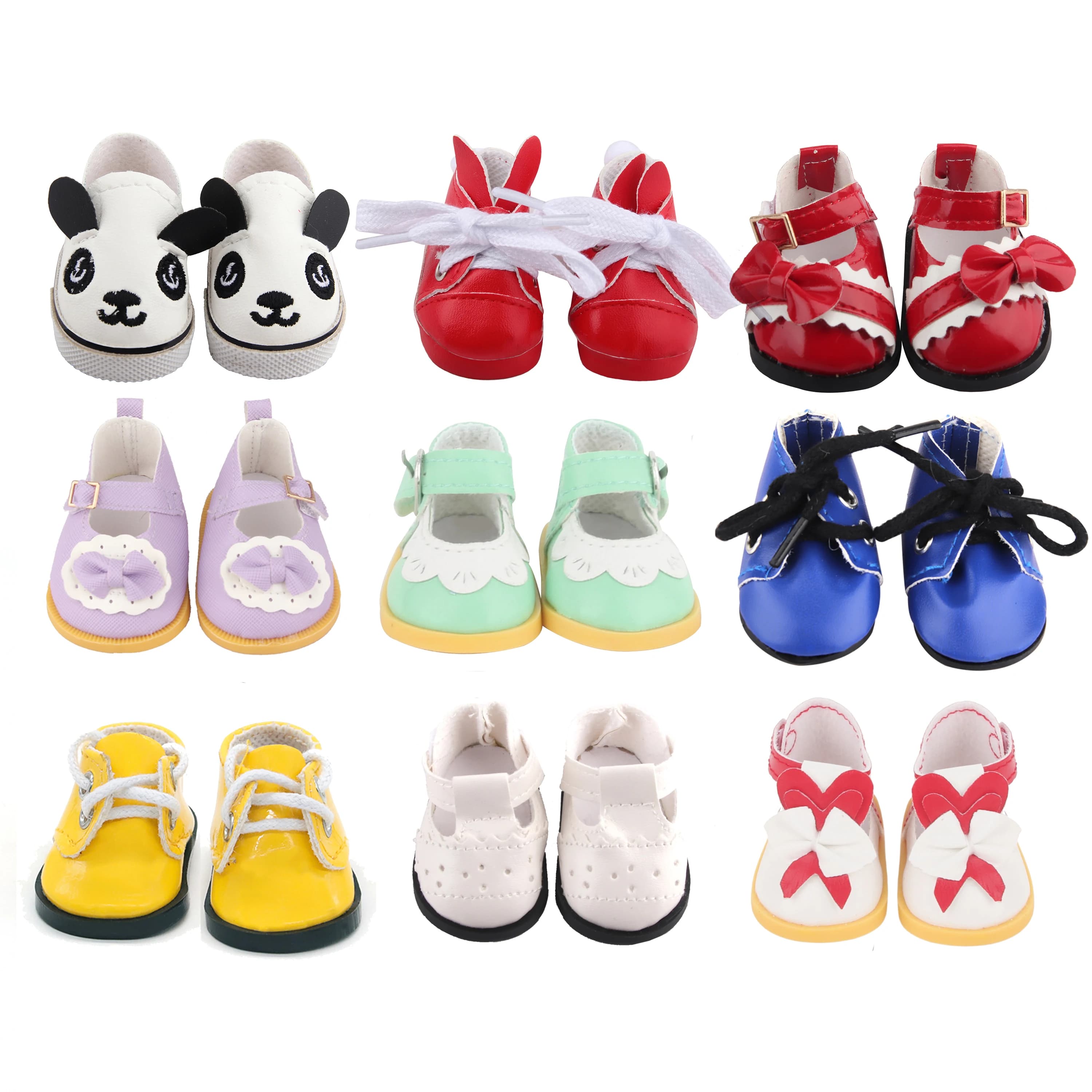 Mini scarpe da bambola in pelle PU da 5 cm Simpatiche stivali stringati per EXO, cotone 30 cm, bambola americana da 14 pollici, Russia, Nesty, Lesly, giocattolo per bambole Niuco
