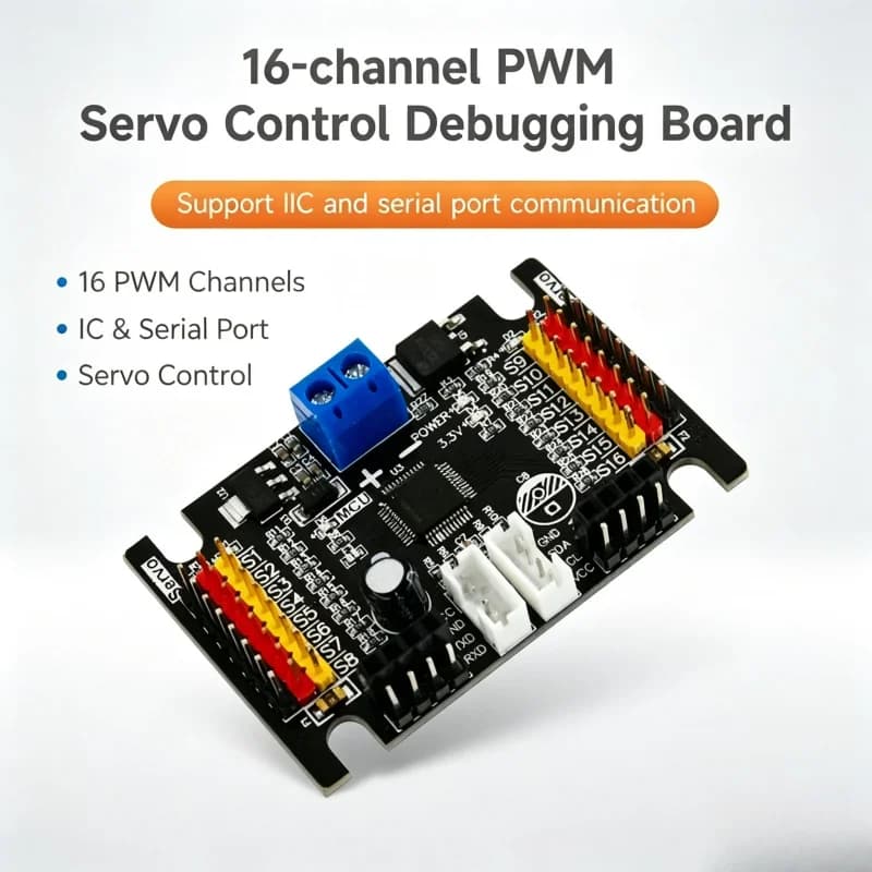 16 Channel Servo Drive Board PWM PCA9685 IIC Interface Robotic Arm With Over-Current Raspberry Pi