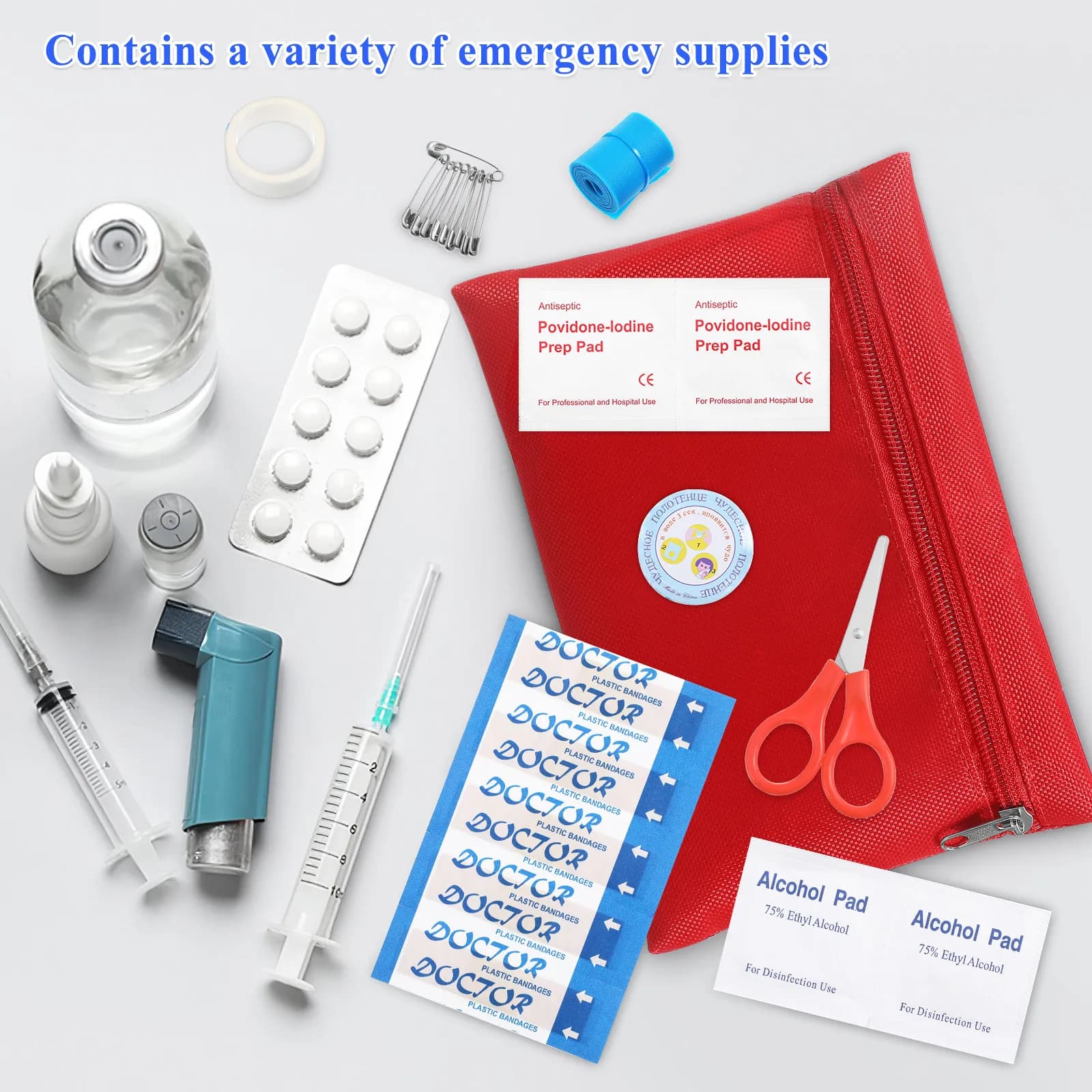 2 Set di Kit di Pronto Soccorso di Emergenza, Borsa Compatta da Viaggio, Forniture di Sopravvivenza per Casa, Auto, Dormitorio, Viaggi all'Aperto