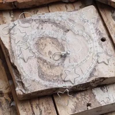 Catena a doppio strato in lega con ciondolo a stella per pantaloni, jeans, borsa, accessorio decorativo per uomo e donna
