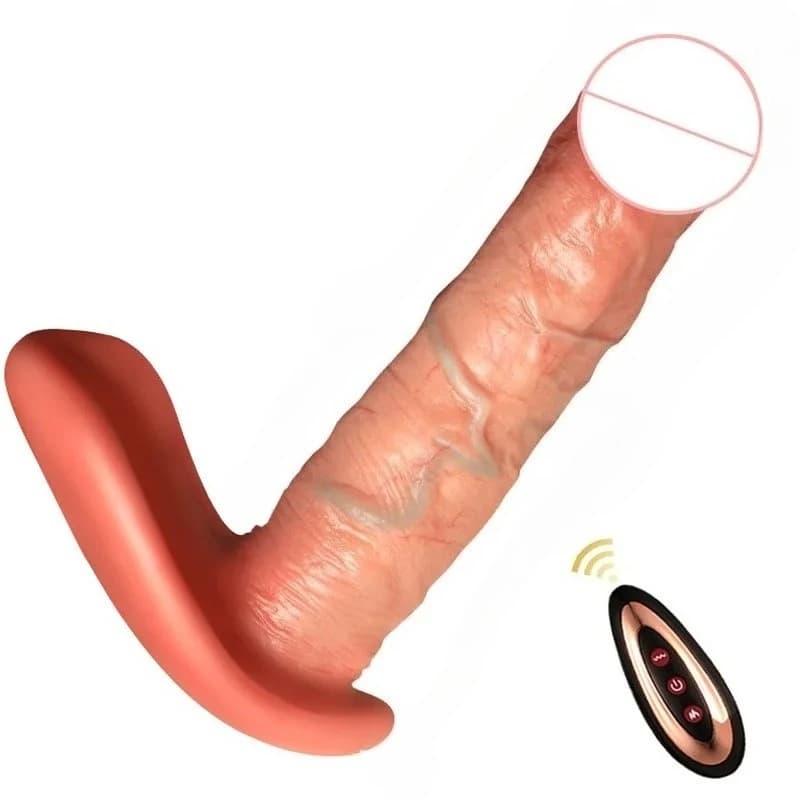 Telecomando spinta veri vibratori del dildo del silicone per adulti donna pene telescopico masturbatore della vagina femminile giocattoli del sesso18 +