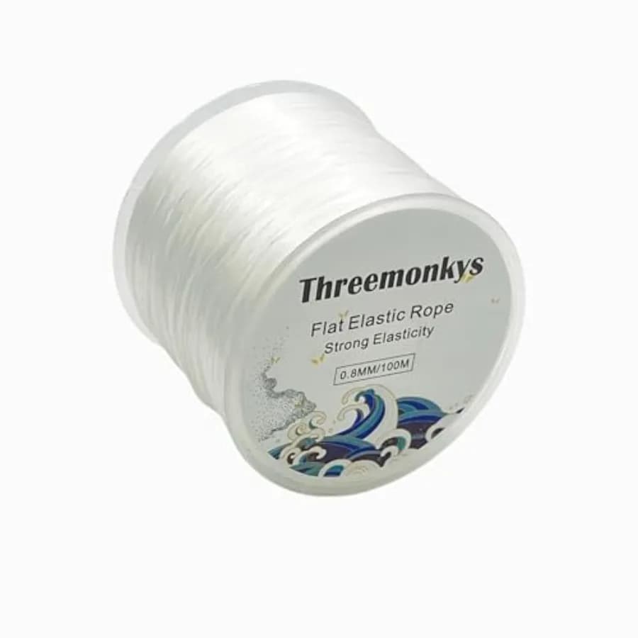 Flat Elastic Line 0.8 mm Elastic Bracelet Rope Bead Rope for String Jewelry Production and Bracelet Production 100 m