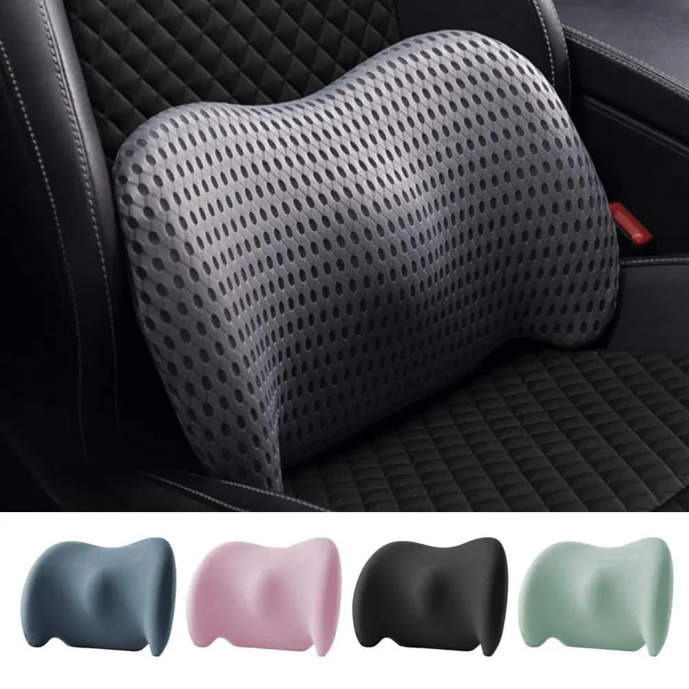 Cuscino per auto traspirante in memory foam, supporto lombare per la guida e la sedia da ufficio, cuscino ergonomico per la protezione della schiena e della vita.