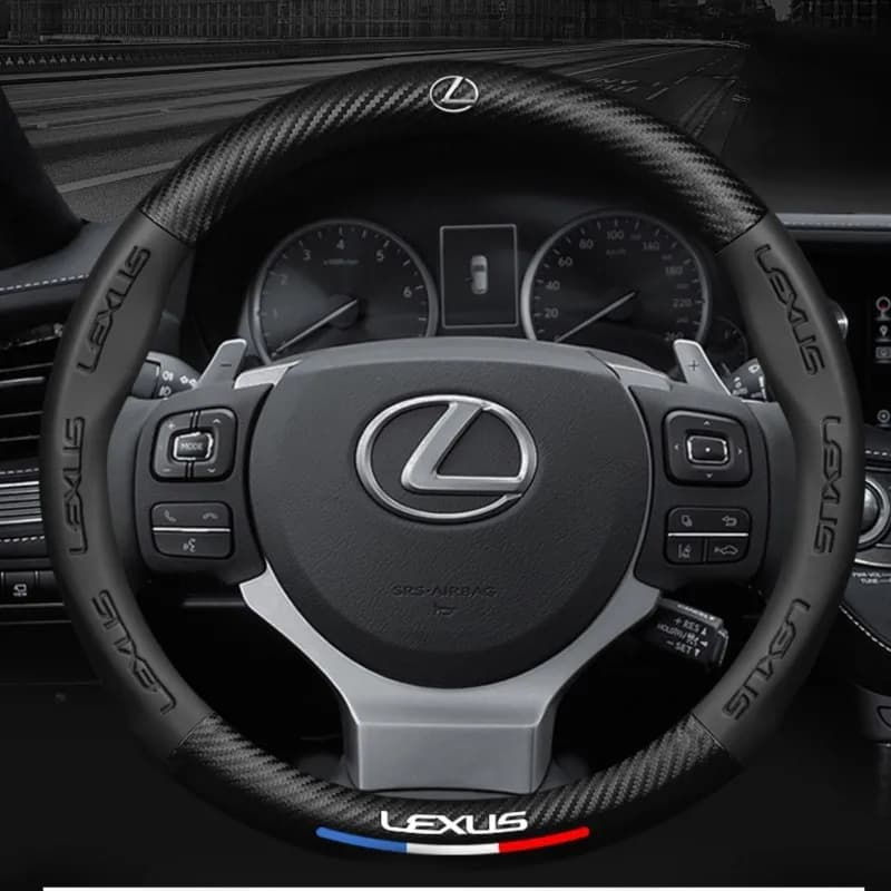 Coprivolante per auto in pelle di fibra di carbonio per Lexus IS250 IS200 CT200h GS300 LS430 RX450h LX570 IS300 ES RX LS IS NX CT LX UX