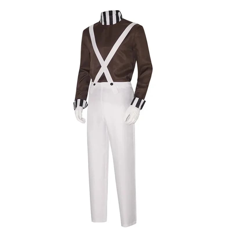 A;3\v,7'd/Halloween Charlie Factory Cosplay Chocolate Villain Clown Series Costumes Suit fc;3;h\7.l/