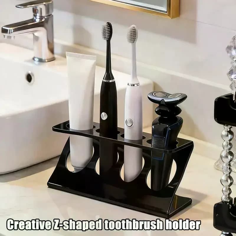Portaspazzolino elettrico creativo a forma di Z, portaoggetti per il bagno, portaoggetti per rasoi, dentifrici e strumenti dentali