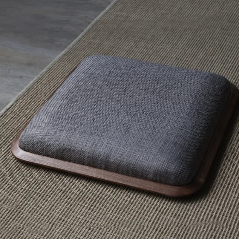 Moran Workshop Japanese Tatami Cushion Black Walnut Solid Wood Futon Meditation Meditation Bay Window Table Tea Room Kneeling Ma