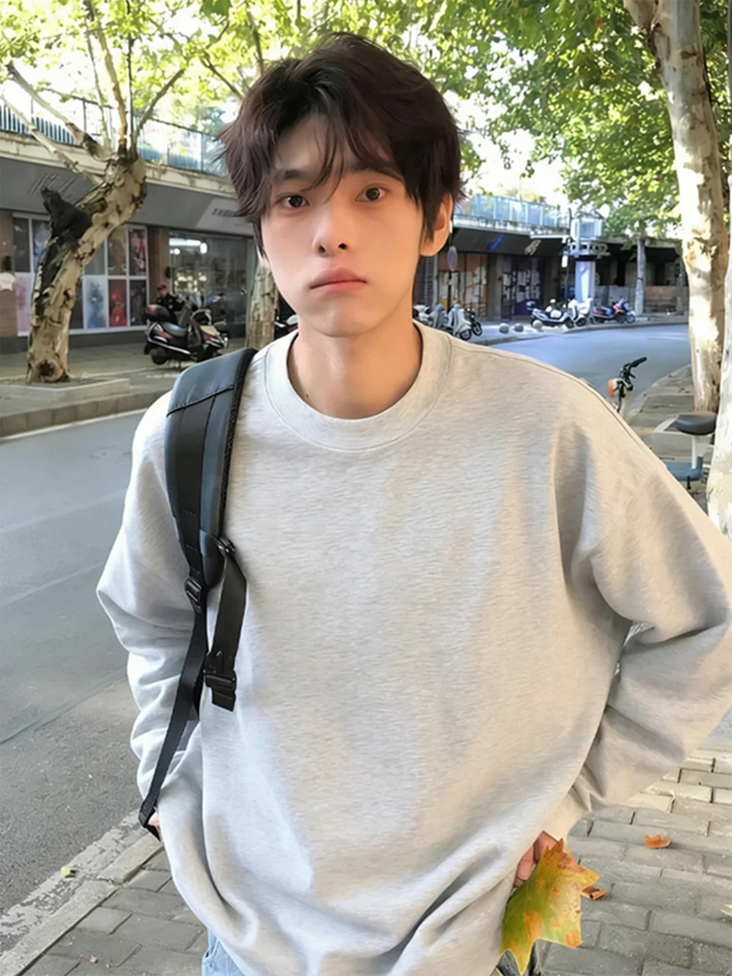 Cleanfit Fce Lined Thi Hoodie Men's Winter Youth Inner Wear Base irt American Long Sve T-irt Comfortable Loose Fit