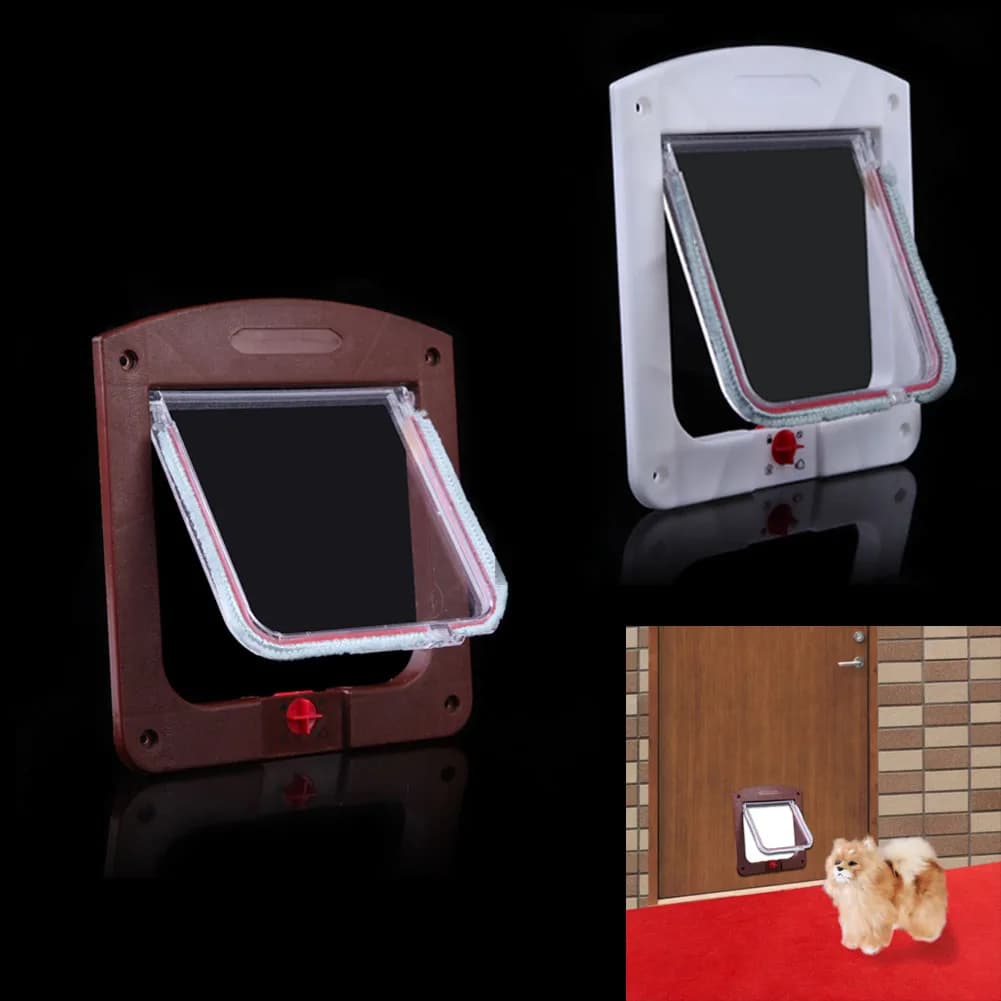 Blocco per animali domestici con serratura per cani e gatti Design trasparente blocco da parete di sicurezza resistente alle intemperie Anti-deformare per gattini per cani