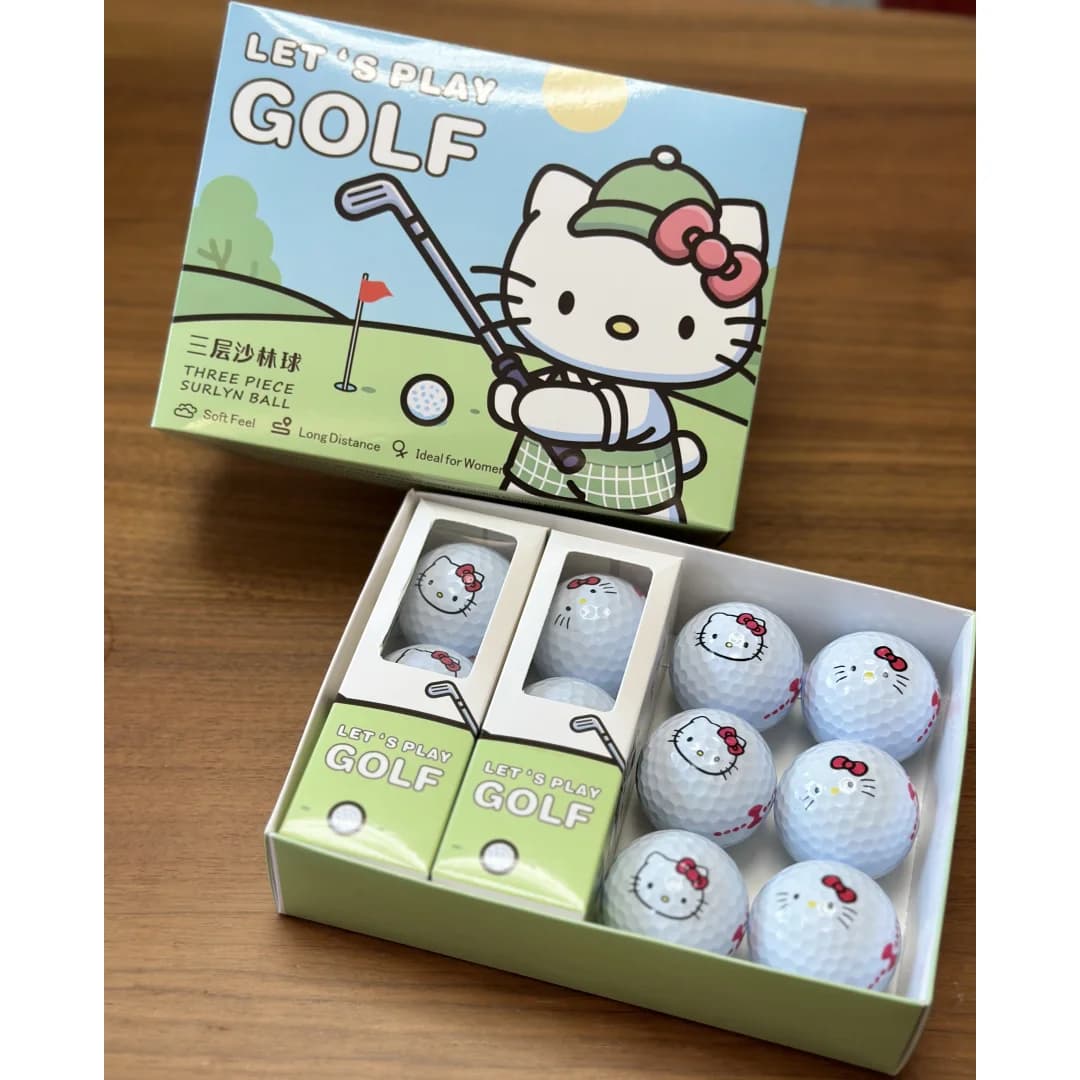 Nuovo set Golf Heart Kitty Nuovo golf in edizione limitata regalo perfetto modello carino pallina da golf combinata