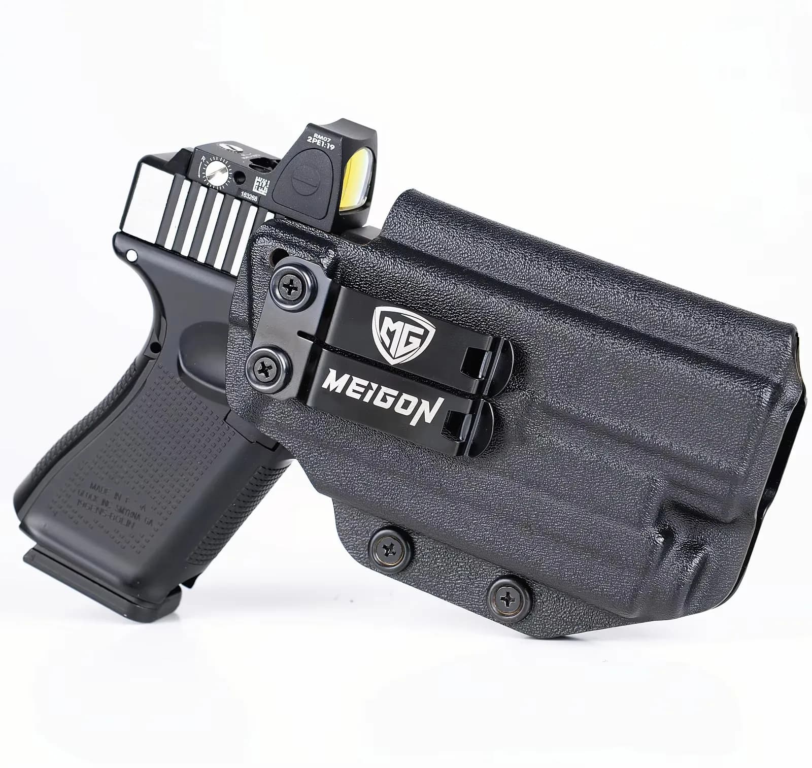 IWB Kydex hidden transport mesh for Glock 17 22 31 with Olight PL MINI 2 Valkyrie 600 lumen Electric Flashlight Accessories