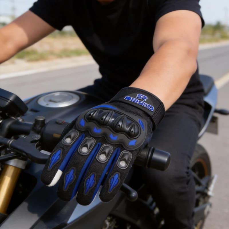 Guanti da Moto Estivi Traspiranti per Uomo e Donna, Antiscivolo, Resistenti all'Usura, Touch Screen, per Motocross e Fuoristrada
