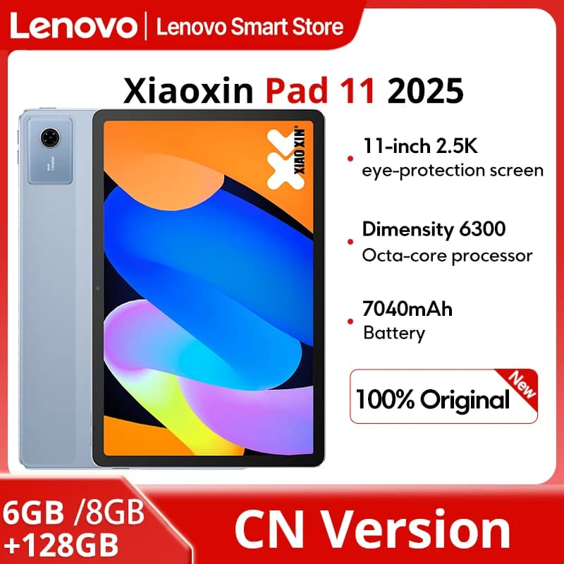 Originale Lenovo Xiaoxin Pad 11 2025 Tablet MediaTek Dimensity CN Versione 6300 11 "Schermo 2.5K 7040mAh WIFI Android Tab PC Pad