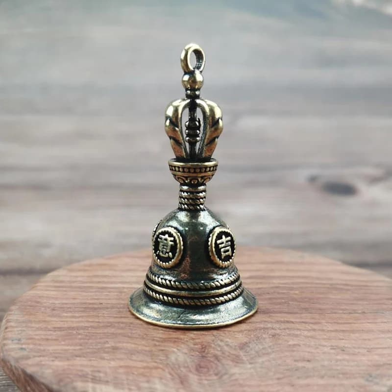 C 1pc new Brass Handicraft Magic Bell Wind Bell Tibetan Bronze Bell Pendant DIY Key Chain