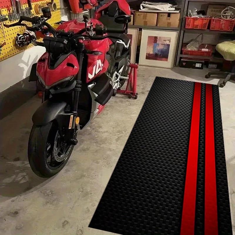 Tappetini per garage e tappetini per parcheggio moto VIKAMA, tappetini per esposizione di moto da corsa, adatti per gli appassionati di motociclismo