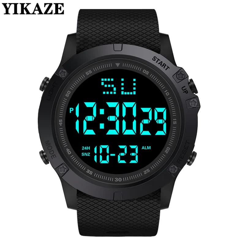 Men's Sports Watch Multifunction Military Sports Watch Digital LED Light Waterproof Kids Electronic Watch With Big Dial