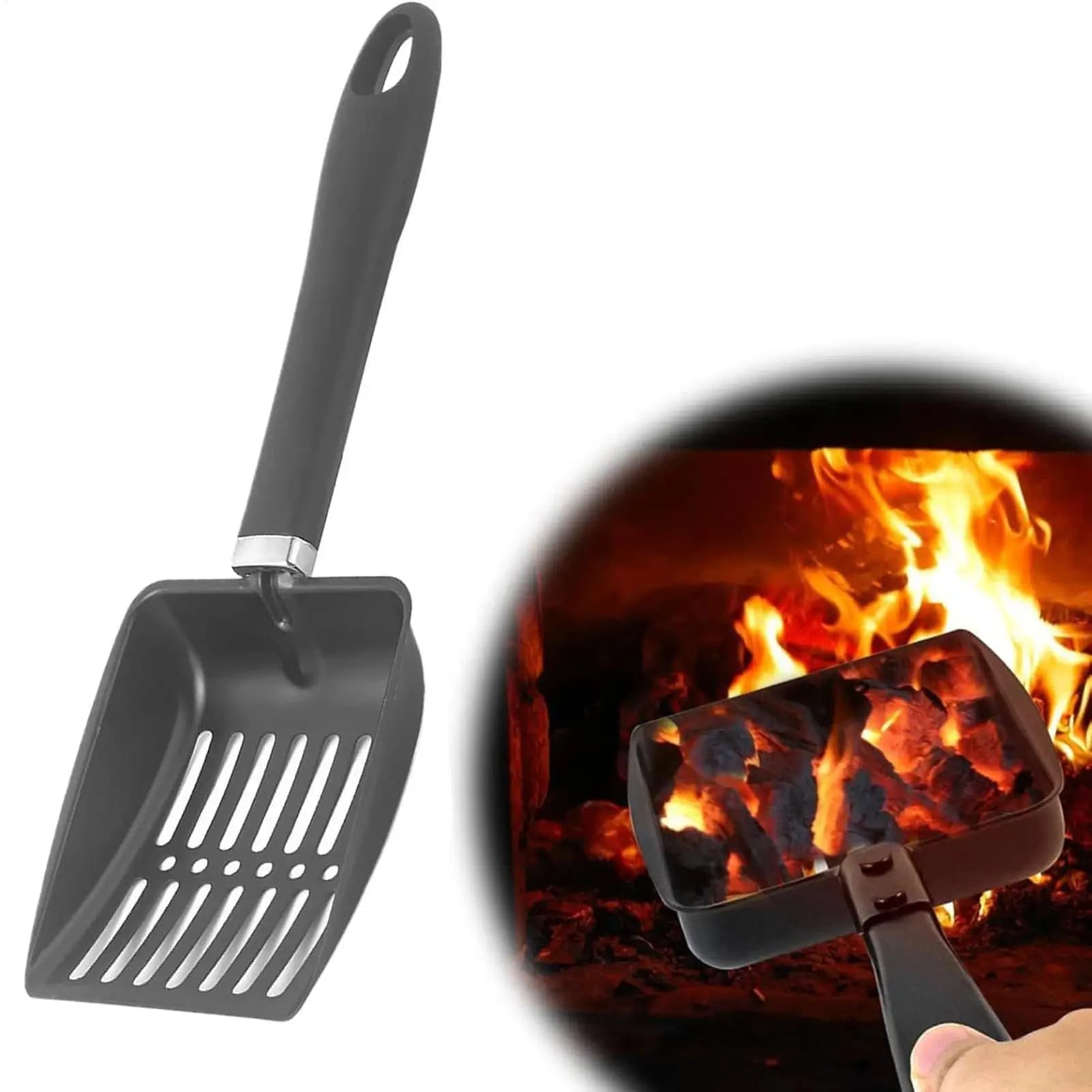 Fireplace Pala for ashes Excavation Wood stove Ash panel Iron charcoal ash panel Tools for fireplaces Grill tools for outdoor barbecue