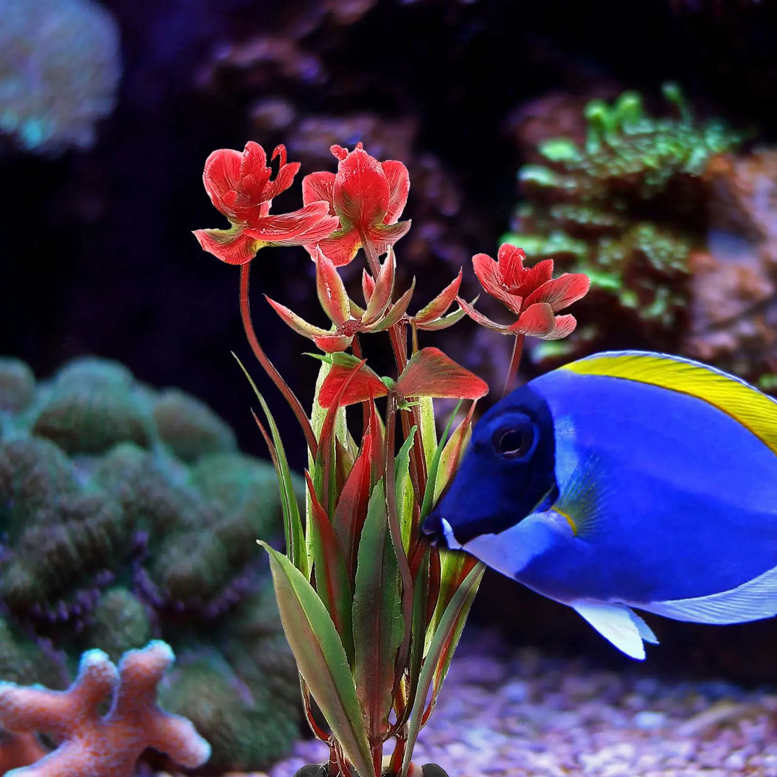 11Pcs Aquarium Artificial Plants Realistic Plastic Fish Tank Decorations Fake Plants for Aquarium Fish Tank Fake Plant